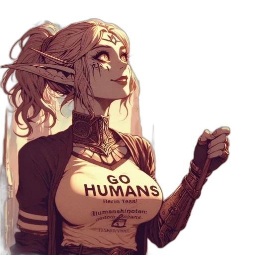 robot, dress, comic book art, concept art transparent PNG cut-out