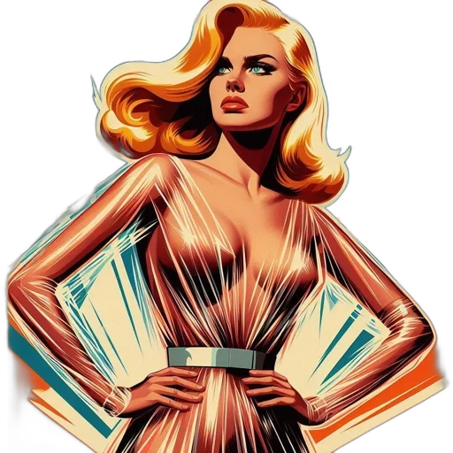 dress, jewelry, comic book art, cartoon transparent PNG cut-out