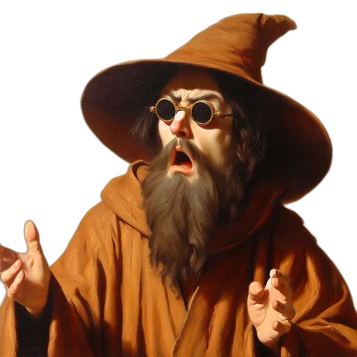 staff, hat, mask, creature transparent PNG cut-out