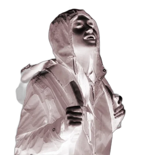 jacket, umbrella, mask, staff transparent PNG cut-out