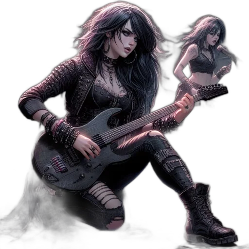 concept art, fantasy art, comic book art, cyberpunk transparent PNG cut-out