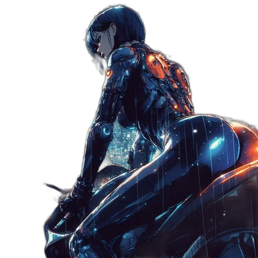 robot, car, cyberpunk, concept art transparent PNG cut-out