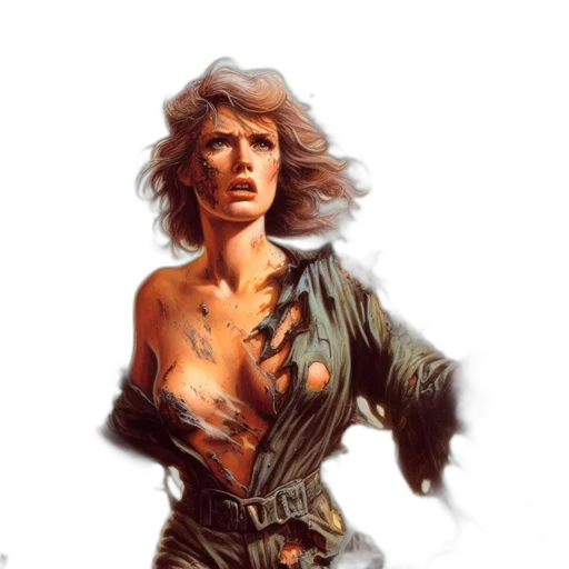 jacket, concept art, comic book art, fantasy art transparent PNG cut-out