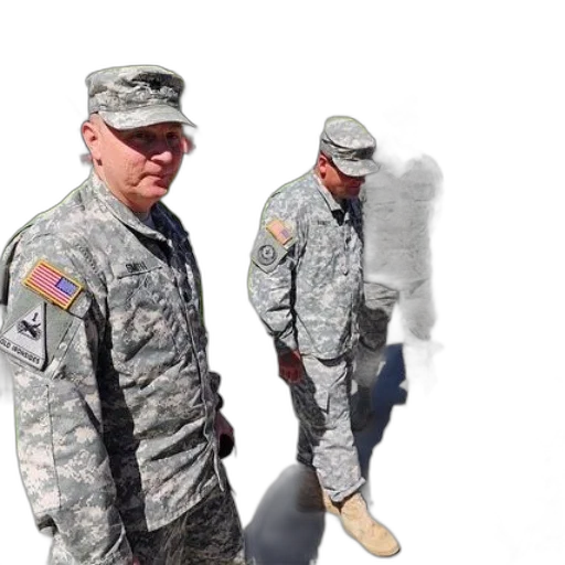 staff, jacket, weapon, hat transparent PNG cut-out