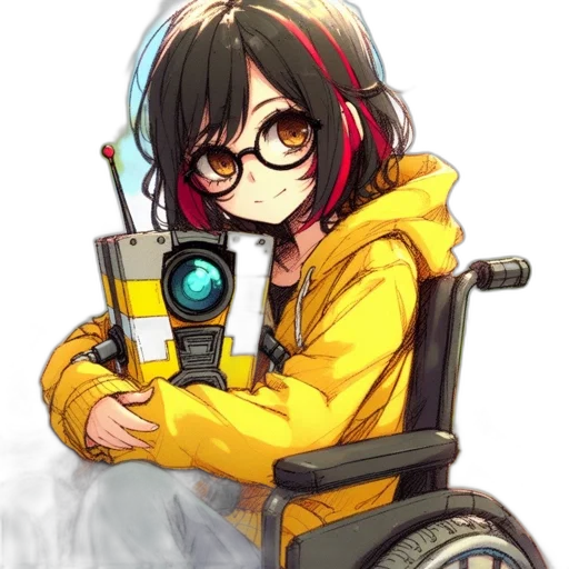 robot, staff, jacket, weapon transparent PNG cut-out