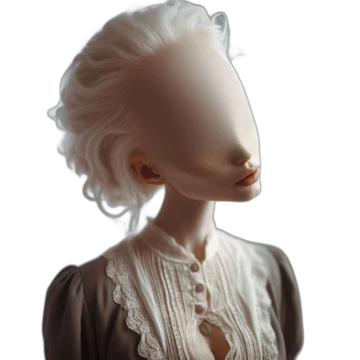 dress, mask, face, hair transparent PNG cut-out
