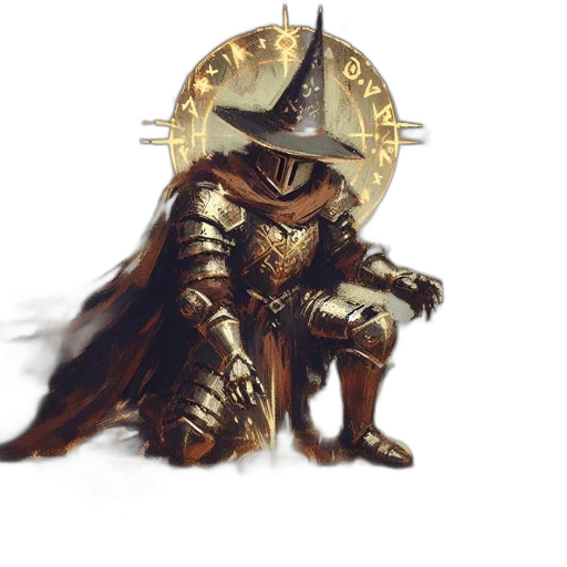 sword, staff, robot, hat transparent PNG cut-out