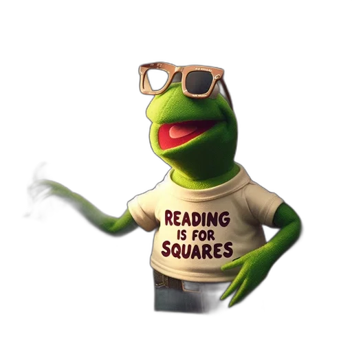 staff, 3d render, anthropomorphic, frog-like transparent PNG cut-out