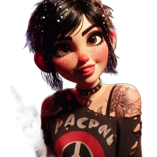 face, dress, concept art, comic book art transparent PNG cut-out