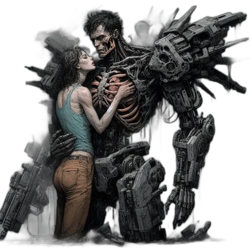 robot, weapon, concept art, comic book art transparent PNG cut-out