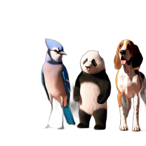 animal, staff, concept art, 3d render transparent PNG cut-out
