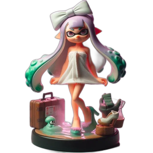 dress, concept art, 3d render, figurine transparent PNG cut-out