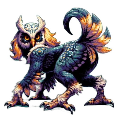 dragon, creature, animal, staff transparent PNG cut-out