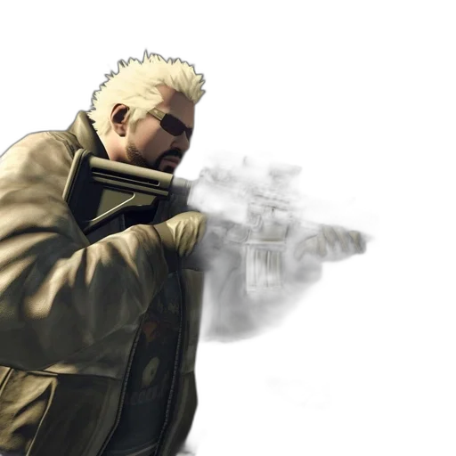 jacket, weapon, concept art, 3d render transparent PNG cut-out