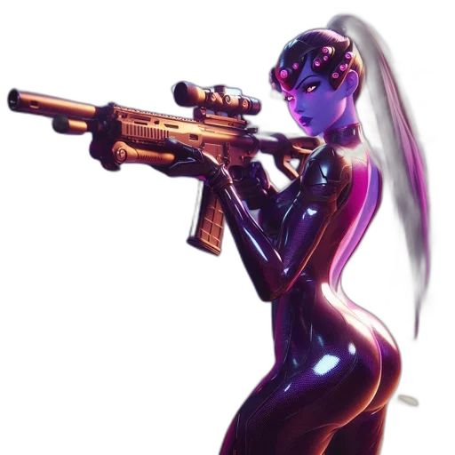 weapon, robot, concept art, cyberpunk transparent PNG cut-out
