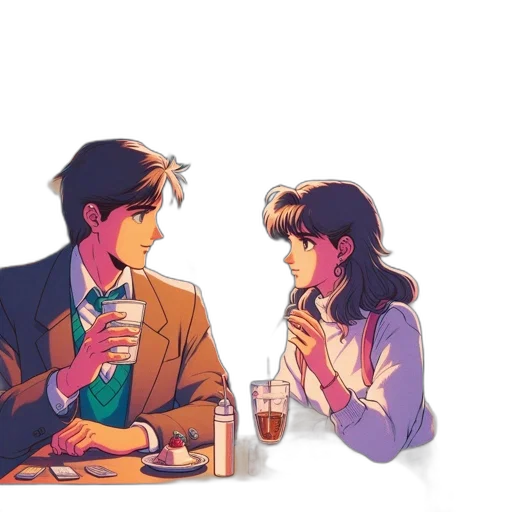 food, vaporwave, anime, concept art transparent PNG cut-out