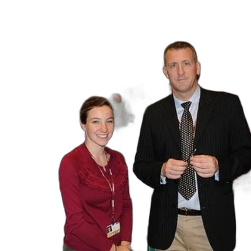 staff, jacket, two, people transparent PNG cut-out