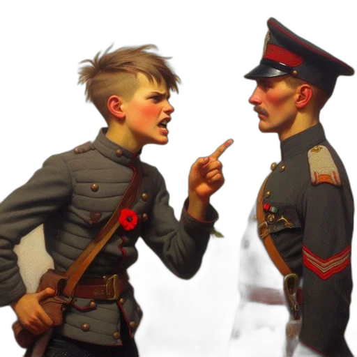 weapon, staff, jacket, face transparent PNG cut-out