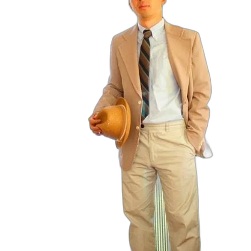 staff, hat, jacket, robot transparent PNG cut-out