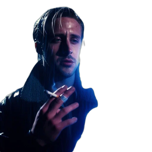 jacket, staff, neon lights, outer space transparent PNG cut-out