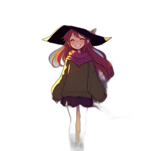 hat, staff, dress, creature transparent PNG cut-out