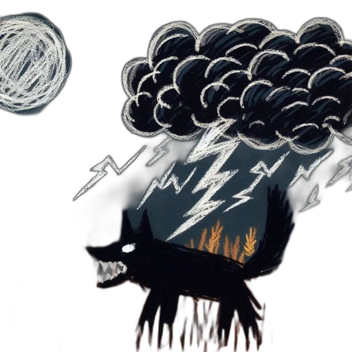 concept art, fire, dark, nocturnal transparent PNG cut-out