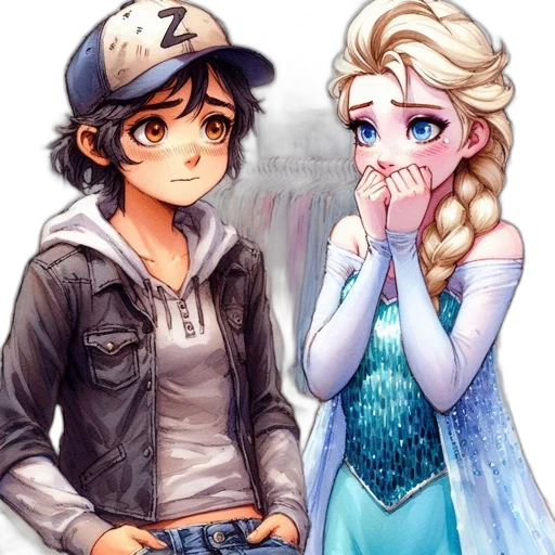 pixel art, watercolor, anime, fantasy art transparent PNG cut-out