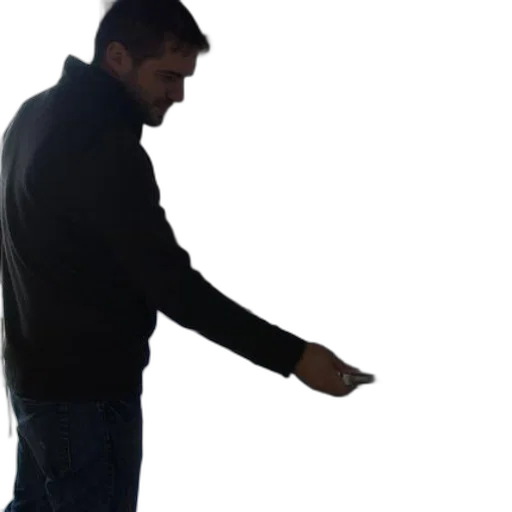 jacket, staff, creature, weapon transparent PNG cut-out