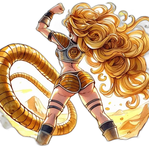 hair, staff, concept art, fantasy art transparent PNG cut-out