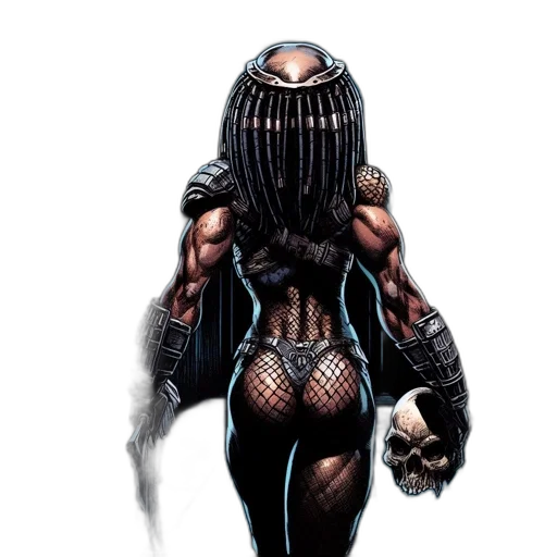 hair, creature, comic book art, concept art transparent PNG cut-out