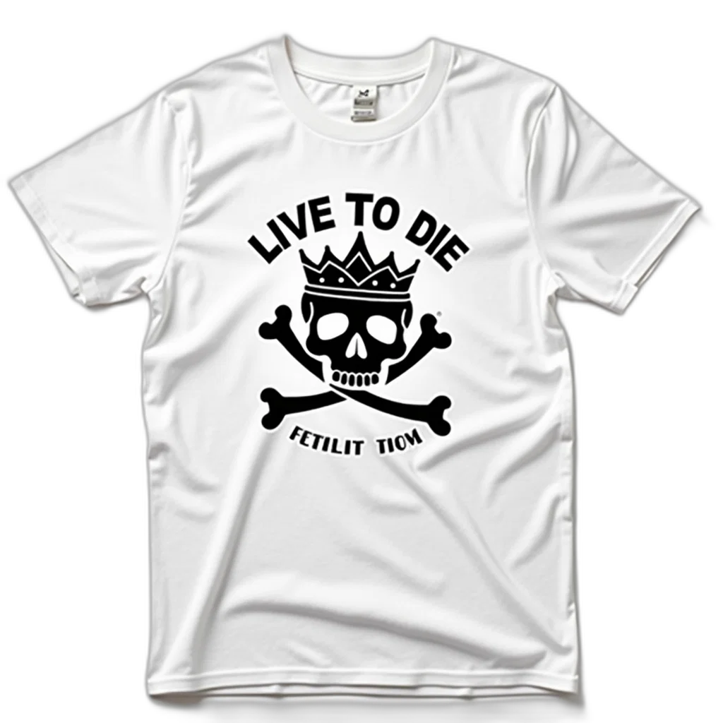 white, t-shirt, black, skull transparent PNG cut-out