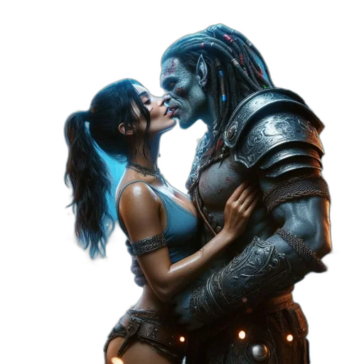 concept art, fantasy art, comic book art, cyberpunk transparent PNG cut-out