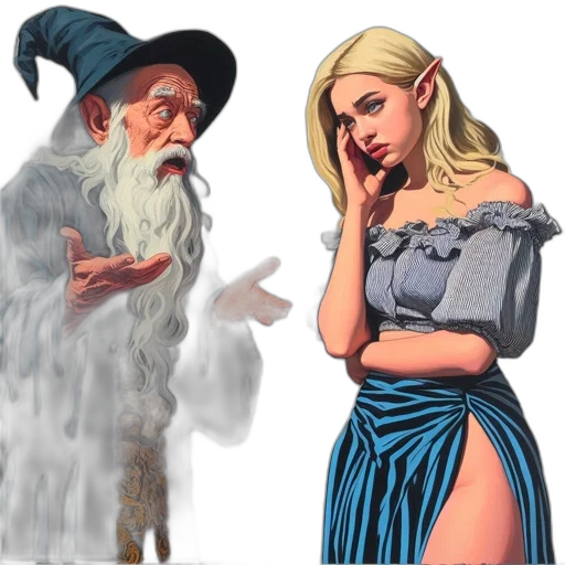dress, fantasy art, concept art, comic book art transparent PNG cut-out