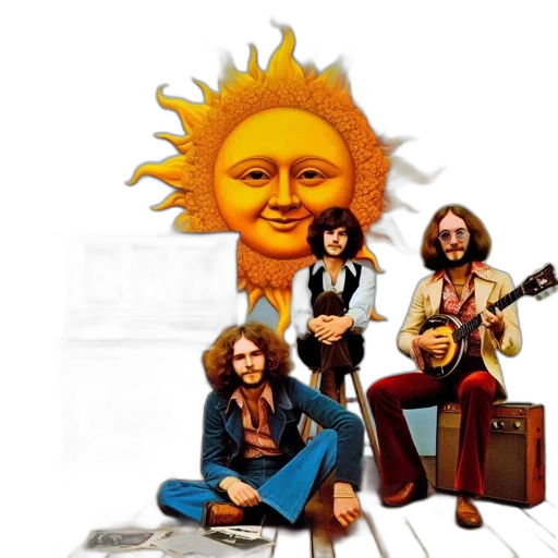 concept art, sunset, fire, band transparent PNG cut-out