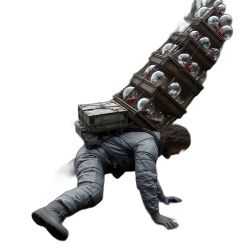 staff, weapon, robot, creature transparent PNG cut-out