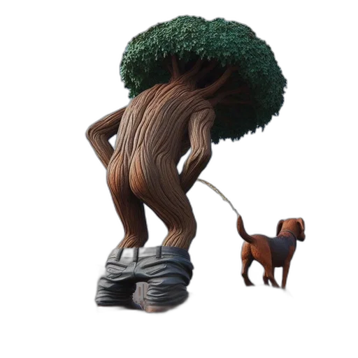 tree, creature, animal, hair transparent PNG cut-out