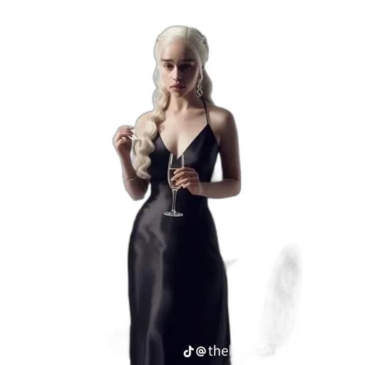 dress, dragon, jewelry, staff transparent PNG cut-out
