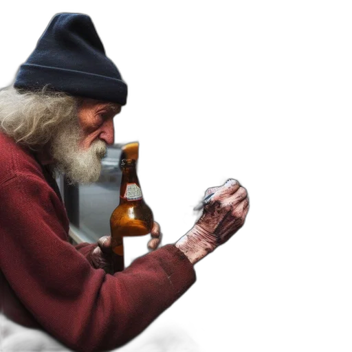 bottle, hat, photorealistic, concept art transparent PNG cut-out