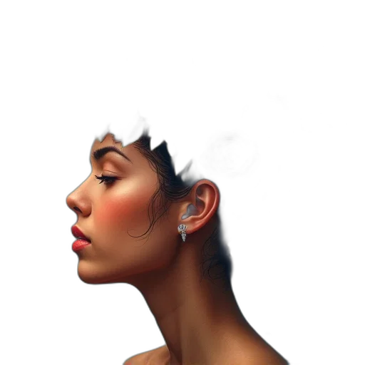 face, crown, jewelry, hair transparent PNG cut-out