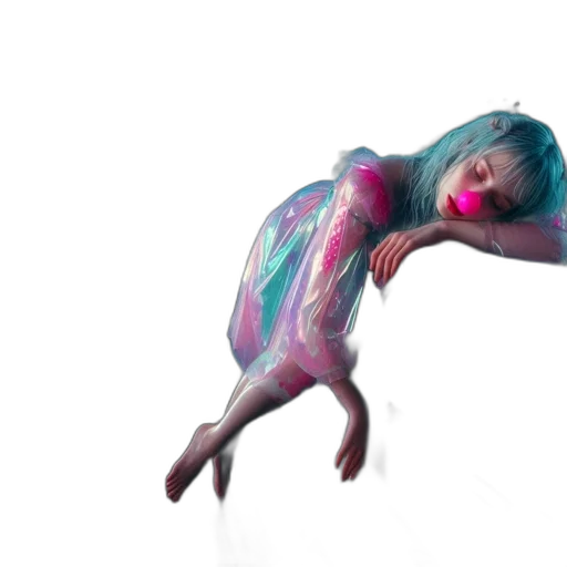 creature, hair, dress, robot transparent PNG cut-out