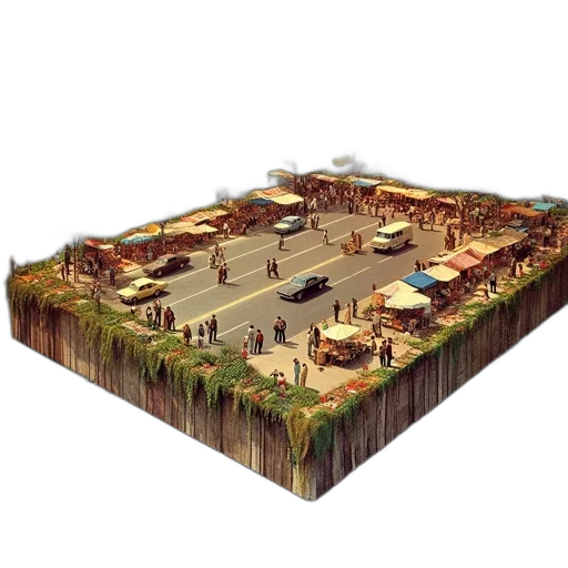 concept art, 3d render, pixel art, fantasy art transparent PNG cut-out