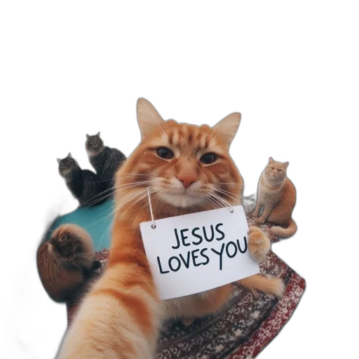 animal, humorous, image, cat transparent PNG cut-out