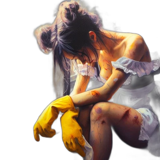 dress, oil painting, photorealistic, concept art transparent PNG cut-out