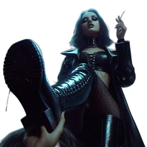 shoes, jacket, weapon, concept art transparent PNG cut-out