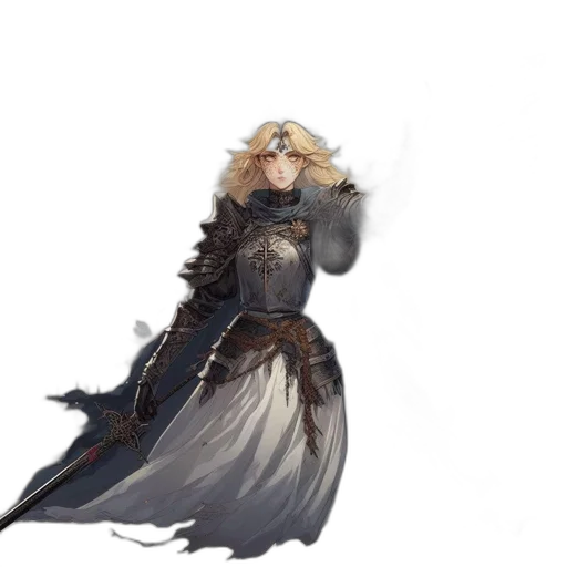 dragon, staff, dress, sword transparent PNG cut-out