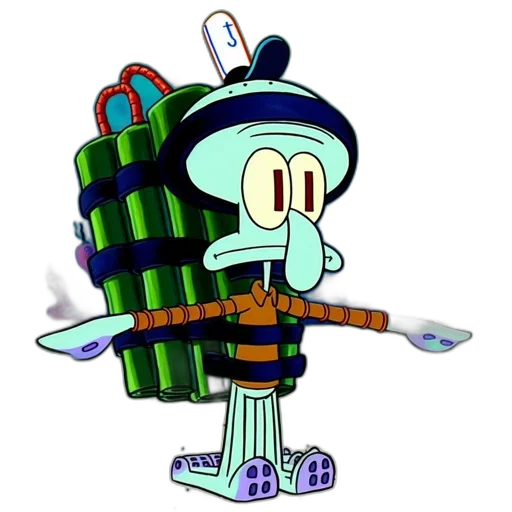 jacket, staff, robot, weapon transparent PNG cut-out