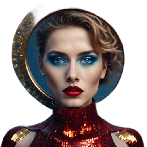 robot, jewelry, face, crown transparent PNG cut-out