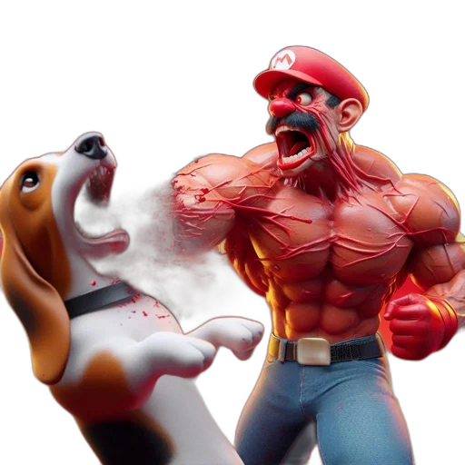 concept art, 3d render, comic book art, red transparent PNG cut-out
