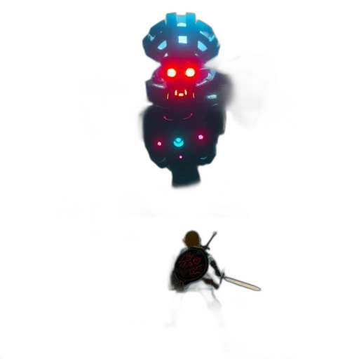weapon, robot, creature, staff transparent PNG cut-out