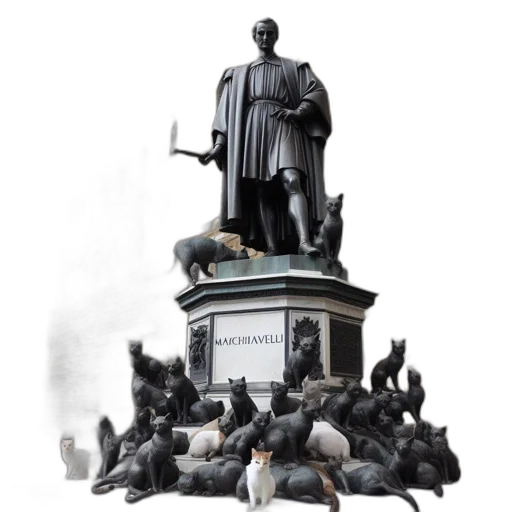 concept art, city street, imposing, statue transparent PNG cut-out